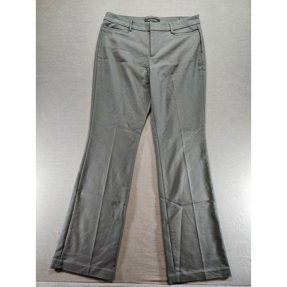 Liverpool Kelsey Knit Trousers Grey Bootcut Dress Pants XM5069EA Size 12/31